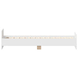 Bed Frame without Mattress White 90x190 cm Single Engineered Wood 835939
