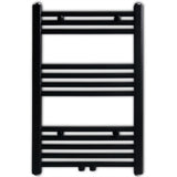 Black Bathroom Central Heating Towel Rail Radiator Straight 500x764mm 141905