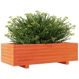 Garden Planter Wax Brown 90x40x26.5 cm Solid Wood Pine 847335