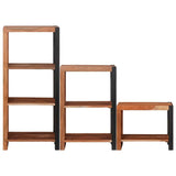 Bookshelf 3 pcs Brown 50 x 30 x 110 cm Solid Acacia Wood 3321522