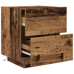 ZNTS Bedside Cabinet with LED Lights Old Wood 45x40x55 cm 863057