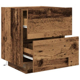 ZNTS Bedside Cabinet with LED Lights Old Wood 45x40x55 cm 863057