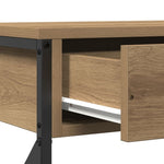 ZNTS Console Table Artisan Oak 100x28x75 cm Engineered Wood & Steel 863528