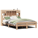 ZNTS Bookcase Bed without Mattress 140x200 cm Solid Wood Pine 3308882