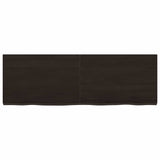 Table Top Dark Brown 120x40x cm Treated Solid Wood Oak 3156434