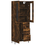 Highboard Smoked Oak 69.5x34x180 cm Engineered Wood 3198678