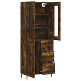 Highboard Smoked Oak 69.5x34x180 cm Engineered Wood 3198678