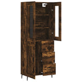Highboard Smoked Oak 69.5x34x180 cm Engineered Wood 3198678