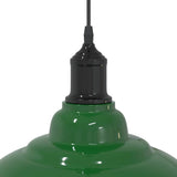 Pendant Lamp Height Adjustable E27 Gloss Green 31 cm Metal 4103437