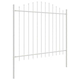 Garden Fence White 850 x 125 cm Powder-Coated Steel 3360156