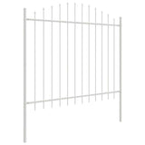 Garden Fence 6 pcs White 170 x 165 cm Powder-Coated Steel 3360162