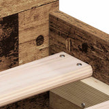 Bed Frame with Headboard Old wood 75 x 190 cm Engineered wood 3329306