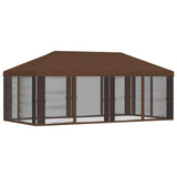 Gazebo Cover with Sidewalls Brown 600.5 x 300.5 cm Polyester 900446