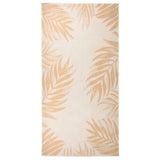 Outdoor Flatweave Rug 100x200 cm Leaf Pattern 340857