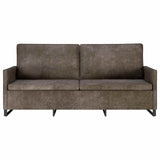 3 Seater Sofa Dark Grey 190 x 81 x 82 cm Faux Suede Fabric 42041001
