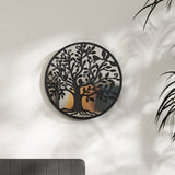 Mirror Black 60x2.5 cm Iron Round for Indoor Use 3093542