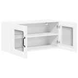 Wall Glass Cabinet LUCCA High Gloss White 80 x 31 x 40 cm 884949