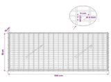 Gabion with 5 mm Wire and 5x2.5 cm Mesh 100x10x50 cm 3463460