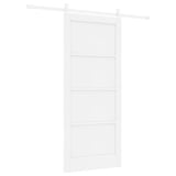 Sliding Door White 86 x 198.5 cm Solid Pine Wood 3333231