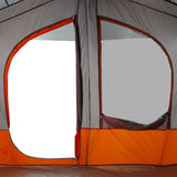 Camping Tent Cabin 5-Person Grey and Orange Waterproof 94754