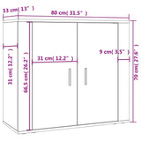 Highboard Smoked Oak Engineered Wood 3185364
