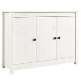 ZNTS Sideboard White 100x35x74 cm Solid Wood Pine 814560