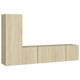 3 Piece TV Cabinet Set Sonoma Oak Engineered Wood 3078988