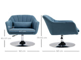 Swivel Linen Fabric Accent Chair for Living Room Contemporary Vanity Armchair with Adjustable Height T3398P328131