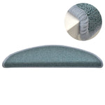 Stair Mats 15 pcs 56x17x3 cm Sea Blue Half Round 322362