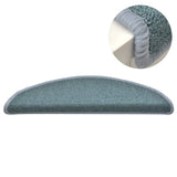 Stair Mats 15 pcs 56x17x3 cm Sea Blue Half Round 322362