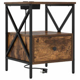 Bedside Cabinet Smoked Oak 41.5 x 40.5 x 55 cm Engineered Wood 859554