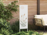 Garden Privacy Screen White 32 x 140 cm Cold-rolled steel 876204