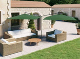 Double Garden Parasol with Steel Pole Green 600x300 cm 312554