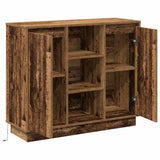 LED Sideboard Old Wood 90 x 32 x 75 cm Engineered Wood 869688