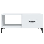 ZNTS Coffee Table White 90x50x40 cm Engineered Wood 812663