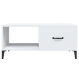 ZNTS Coffee Table White 90x50x40 cm Engineered Wood 812663