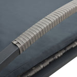 Sun Lounger with Cushion & Wheels Poly Rattan Anthracite 47749