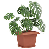 Plant Pots 24 pcs Brick Red 28.5 x 28.5 x 22 cm Plastic 3403307