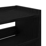 Shoe Rack Black 80x25x100 cm Engineered Wood 859897