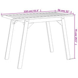 Garden Dining Table 110x56x75 cm Solid Wood Acacia 366372