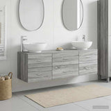 Bathroom Furniture Set 3 pcs Grey Sonoma 49.5 x 44.5 x 65 cm 3405896