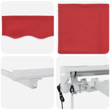 Electric Retractable Awning Red and White 3.5 x 2.5 m 3421804