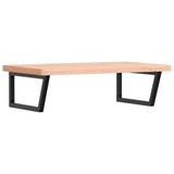 Basin Shelf Wall Mounted Steel and Solid Wood Beech 3302523