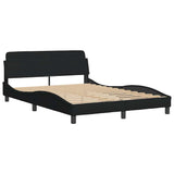 Bed Frame "Dover" Black 135x190 cm Double Fabric 373327