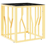 Coffee Table Gold 50x50x50 cm Stainless Steel and Glass 350044