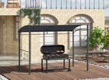 2.2 x 1.5 m BBQ Grill Gazebo Tent, Garden Grill with Metal Frame, Curved Canopy and 10 Hooks, T3398P325224
