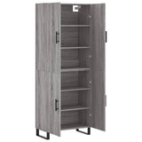 Highboard Grey Sonoma 69.5x34x180 cm Engineered Wood 3195705