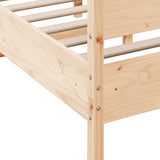 ZNTS Bed Frame without Mattress 140x200 cm Solid Wood Pine 3216381