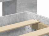 Bed Frame with Storage Concrete Grey 150 x 200 cm 3433968