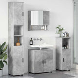 Bathroom Furniture Set Wall-mounted 4 pcs Concrete Grey 3392966